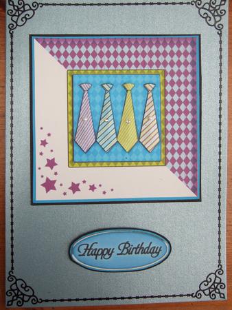 Men's Ties Quick Card with Decoupage by Laraine Spink