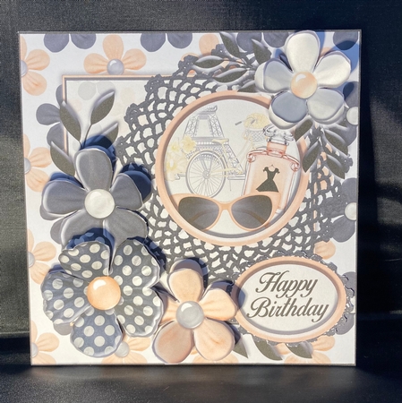 Peach Chic! Quick card #2 by Laura Inglis
