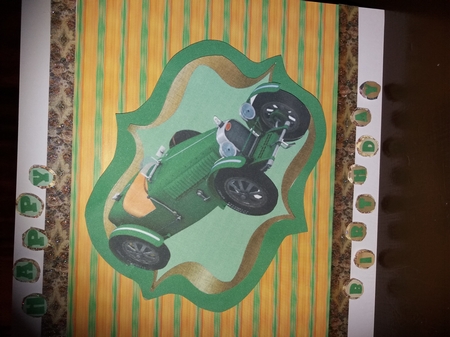 Green Vintage Sports Car by Laura Macfadyen