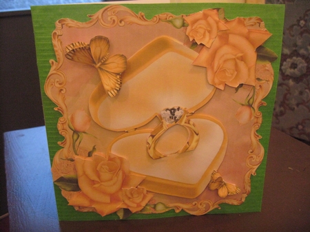 Beautiful Gold Engagement Ring with Gold Roses 8x8 Mini Kit by Laura Macfadyen