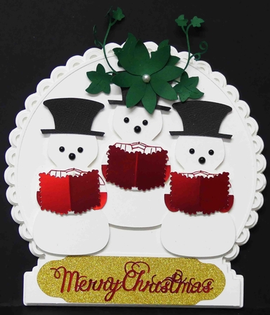 Singing Snowman Snow globe Card TF0135, All formats by Laura Nicholls