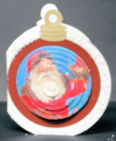 Bauble with Santa by Laura Nicholls