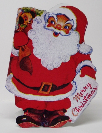 Santa Shaped Card by Laura Nicholls