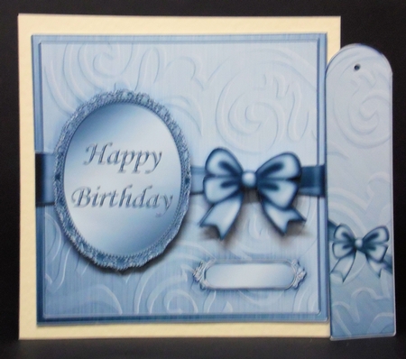 Elegant Metallic Birthday Greeting Quick Card N 3D Decoupage by Laura Nicholls