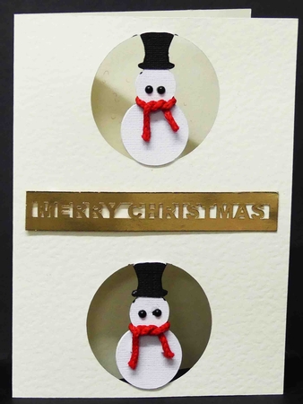 Merry Christmas Snowman Card by Laura Nicholls