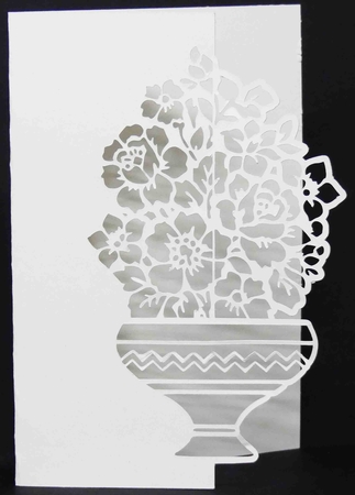 Flower Vase Edge Card by Laura Nicholls