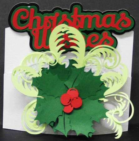 Christmas Wishes Holly Wreath Topper by Laura Nicholls
