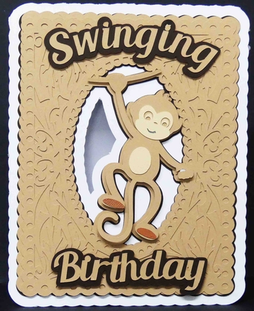 Swinging Birthday Card by Laura Nicholls