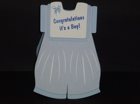Baby Boy Romper Suit Card by Laura Nicholls