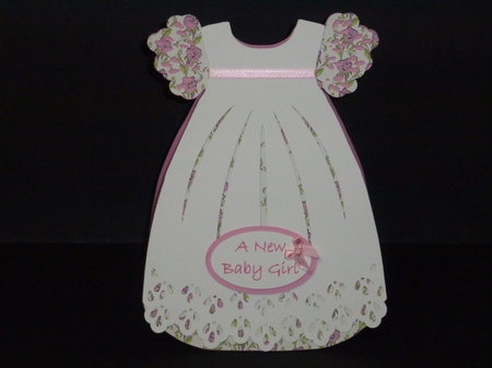 Baby Girl Dress Card by Laura Nicholls