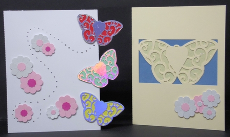2 x Butterfly Cards by Laura Nicholls