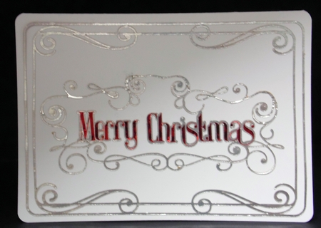 Merry Christmas Word Card by Laura Nicholls