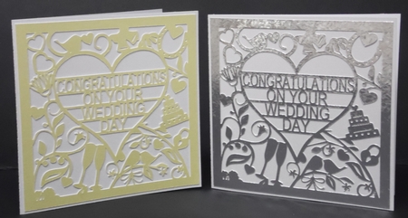 Congratulations on your Wedding Day Card Topper by Laura Nicholls