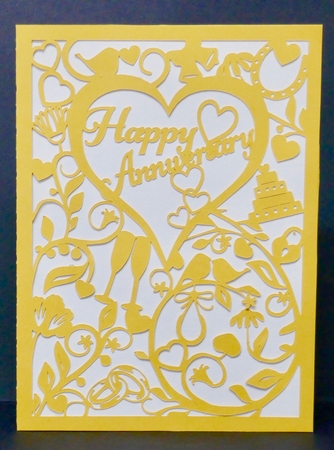 Happy Wedding Anniversary Card  by Laura Nicholls