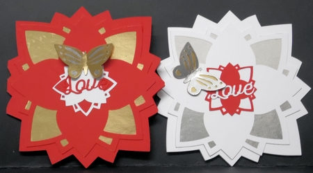 Shaped love card with Butterfly by Laura Nicholls