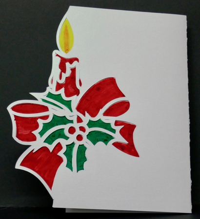 OVER THE EDGE CHRISTMAS CANDLE 5 by Laura Nicholls