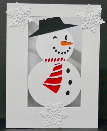 Framed SNOWMAN by Laura Nicholls