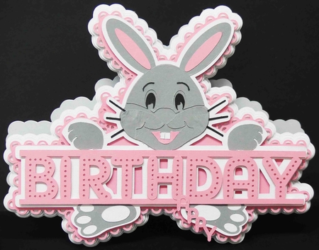 Birthday Rabbit Card, All formats by Laura Nicholls