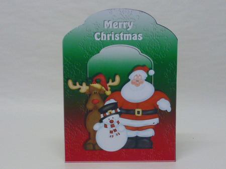 Santa and Friends Scalloped Top Quick Card by Laura Nicholls