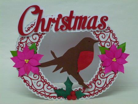 Filigree Robin Layered Card by Laura Nicholls