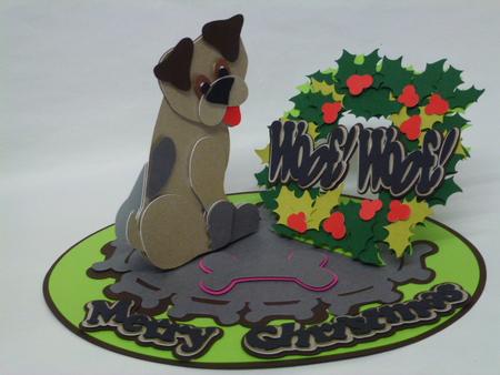 Mutley Says Merry Christmas Card by Laura Nicholls