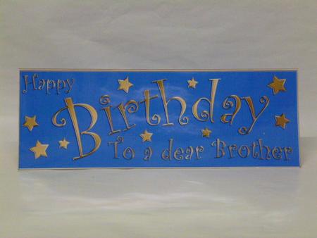 Large Dl Birthday Brother Quick Cut and Fold Card by Laura Nicholls