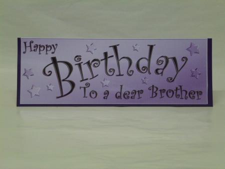 Large Dl Birthday Brother Quick Cut and Fold Card by Laura Nicholls