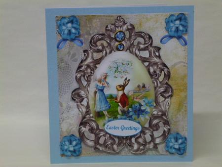 Vintage Easter Egg Card Topper & Decoupage by Laura Nicholls