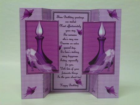 The Glassslippers Double Fold Back Card by Laura Nicholls