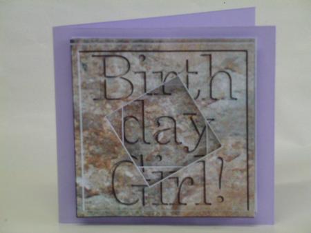Birthday Girl Set in Stone Twisted Tunnel Topper by Laura Nicholls