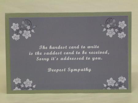 Grey Sympathy Card by Laura Nicholls