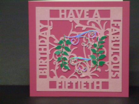 50th Birthday Occasion Topper by Laura Nicholls