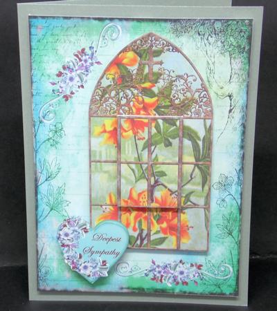 Lily in Church Window - Thinking of You - Deepest Sympathy by Laura Nicholls