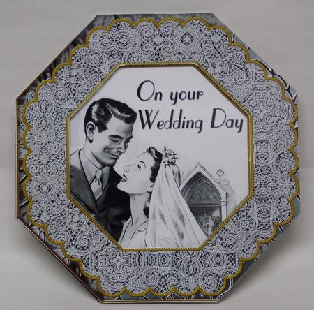 Wedding Couple 1 Octagon Card Base and Shaker Frame by Laura Nicholls