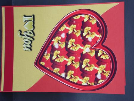 I Love You Heart Shaped Card Front by Laura Nicholls