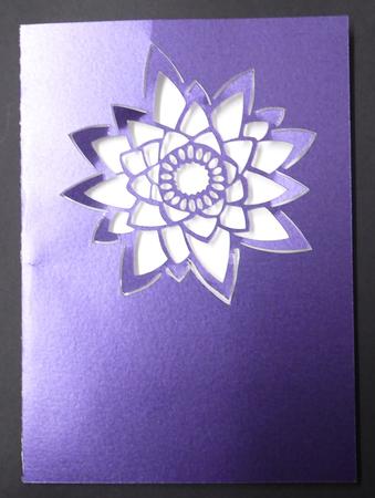 Cut N Pop Water Lily Card - Sil by Laura Nicholls