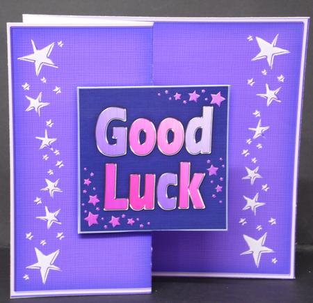 Good Luck No-hole Fold Back Card by Laura Nicholls