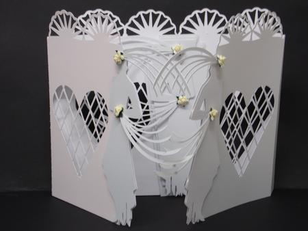 Art Deco Lady Fronted Door Card by Laura Nicholls