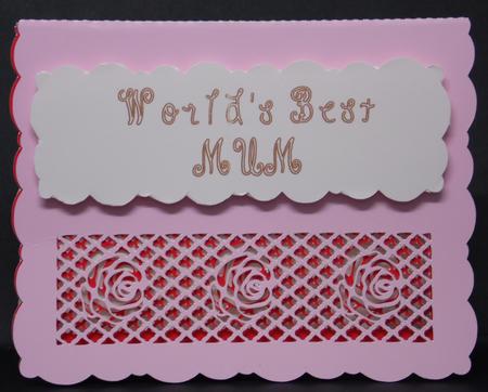 645 Lattice Rose Card by Laura Nicholls
