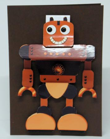 Robot 3 Flip-up Card by Laura Nicholls