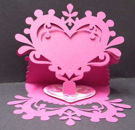 647 Fancy Heart Easel by Laura Nicholls