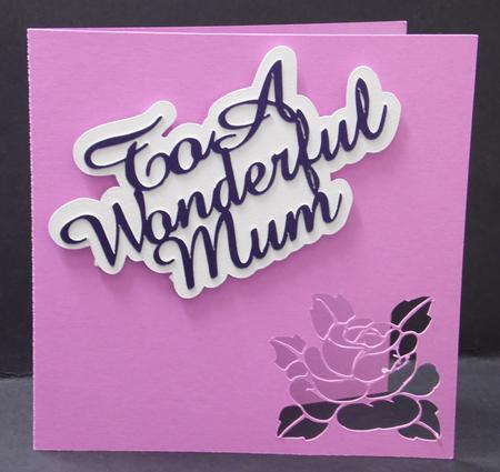 Wonderful Mum Rose Card Template File by Laura Nicholls