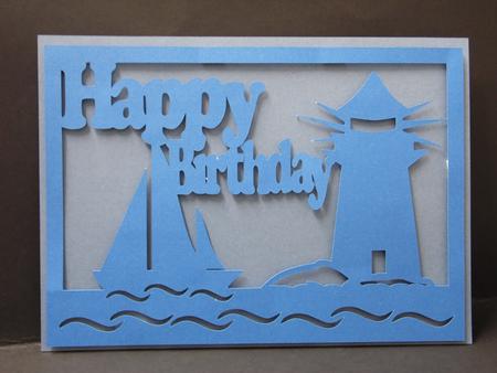 Birthday Lighthouse Panel - Silhouette by Laura Nicholls