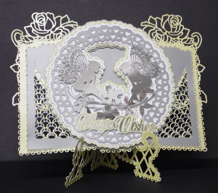 Magic Wishes Book Stand Card by Laura Nicholls