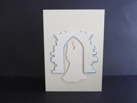 Bride and Groom at Church Door Topper File by Laura Nicholls