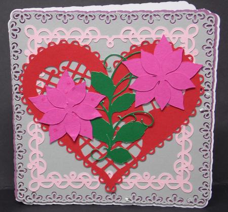 Heart Flower Topper Card by Laura Nicholls