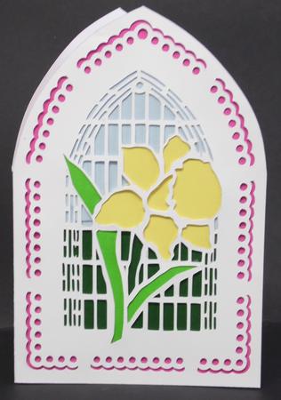Daffodil Church Window Card by Laura Nicholls