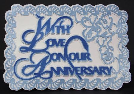 With Love On Our Anniversary Card by Laura Nicholls