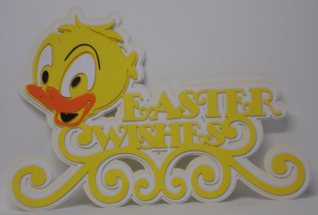Ducky Easter Wishes Layered Topper by Laura Nicholls