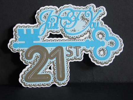 Just for You 21st Key Topper by Laura Nicholls